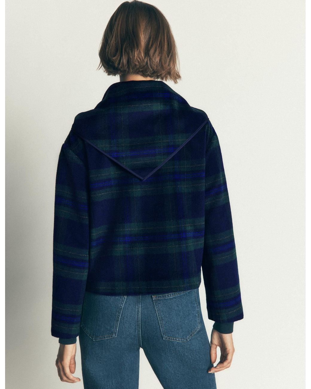Boden Blue Scarf Neck Jacket