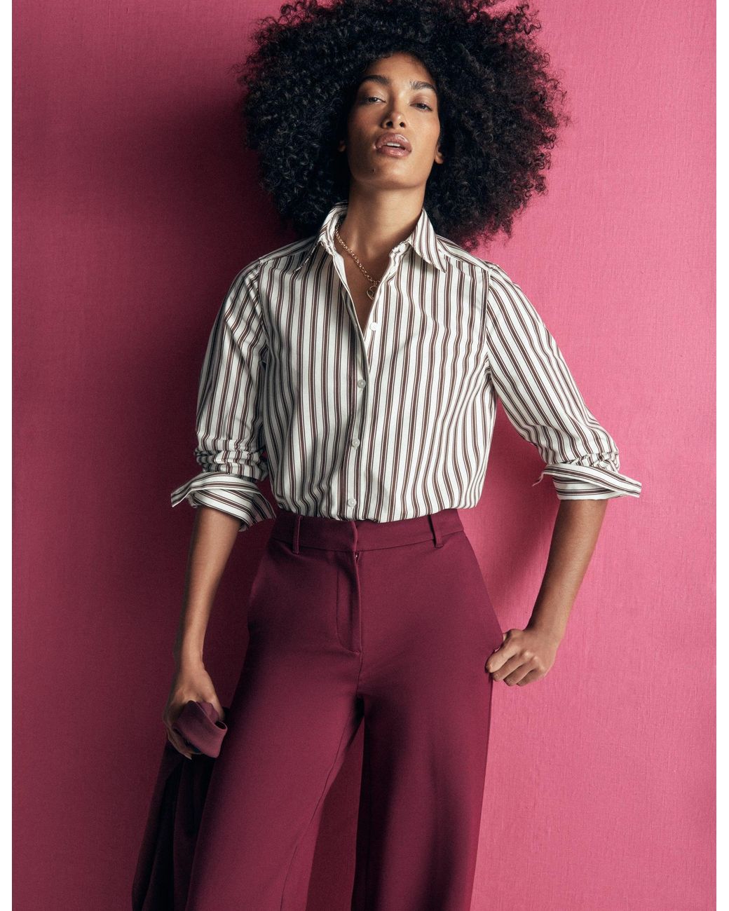 Boden Red Belgravia Ponte Trousers