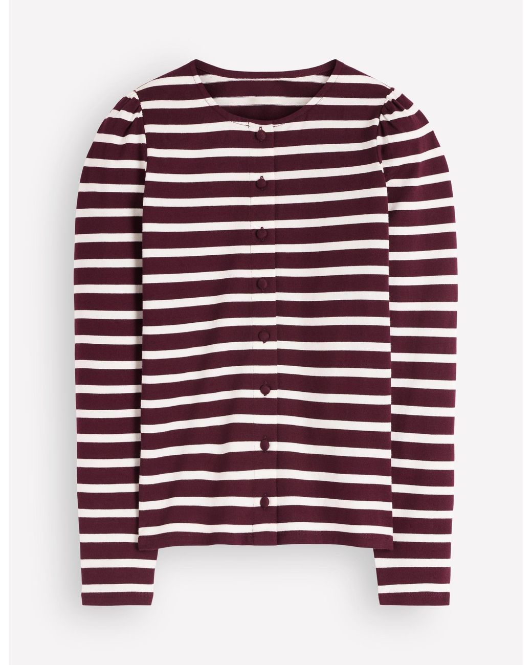 Boden Brown Iris Puff Sleeve Mariner