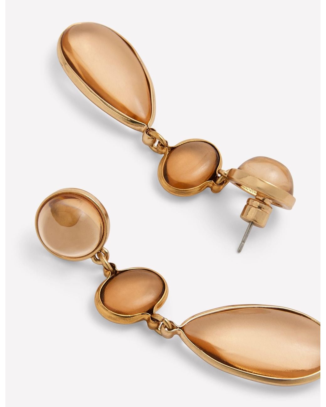 Boden Brown Jewel Tear Earrings