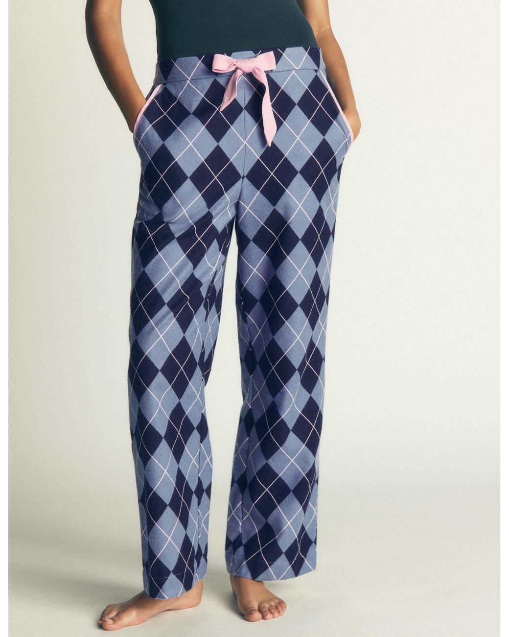 Boden Blue Brushed Cotton Pyjama Trousers