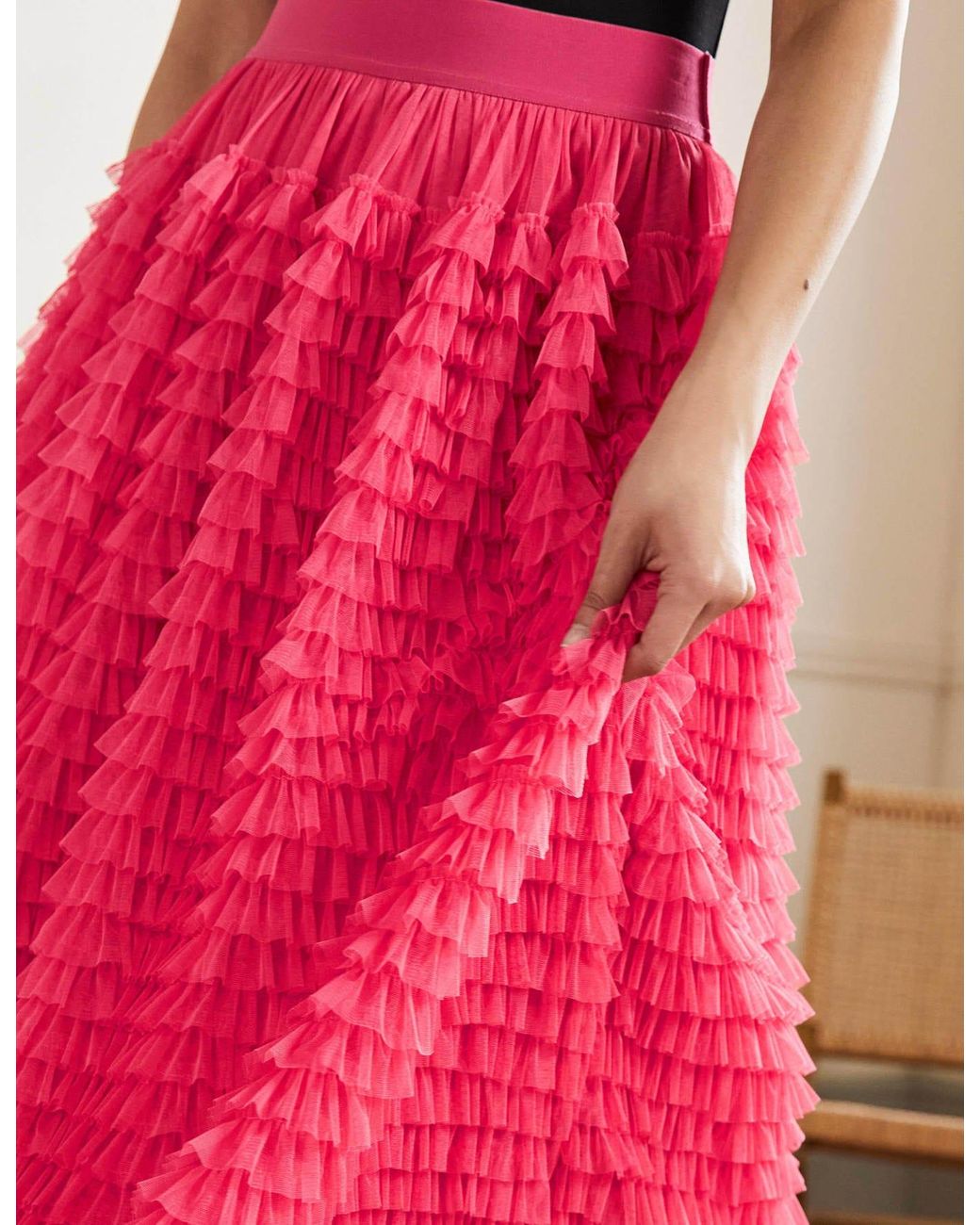 Boden pink pleated skirt cheap