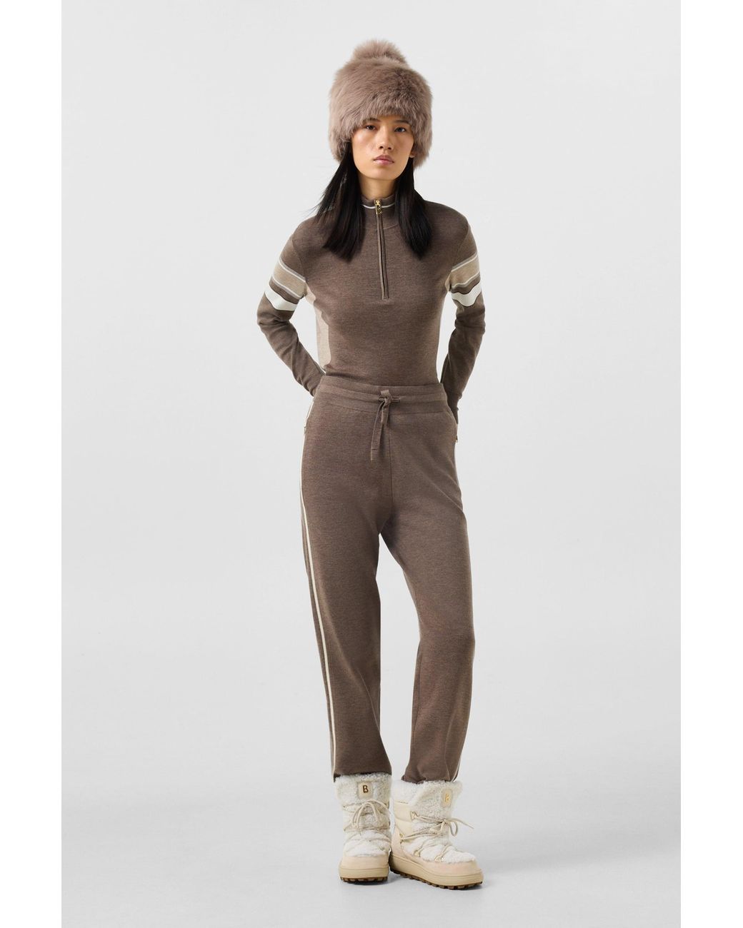 Bogner Brown Calotta Knitted Trousers For