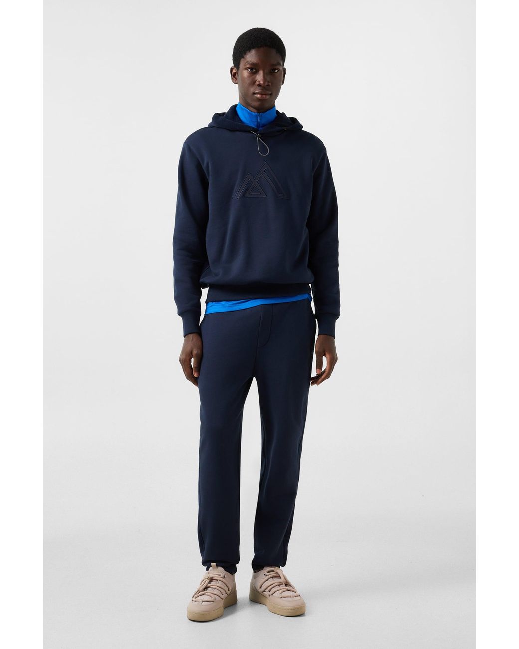 Bogner Fire + Ice Blue Kristan Cotton Hoodie for men