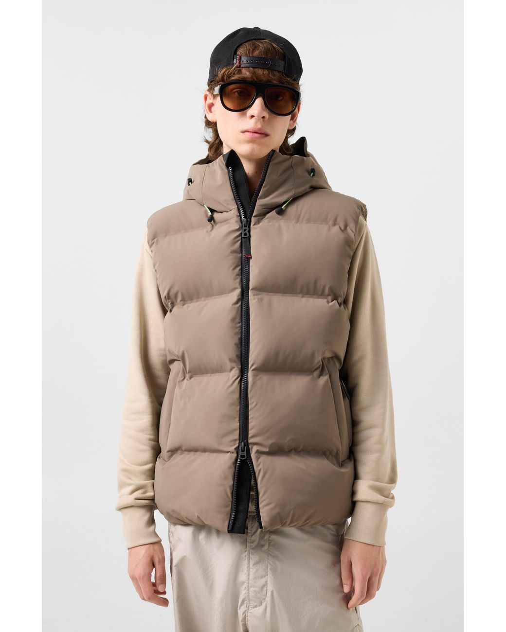 Bogner Fire + Ice Brown Gill Quilted Waistcoat for men