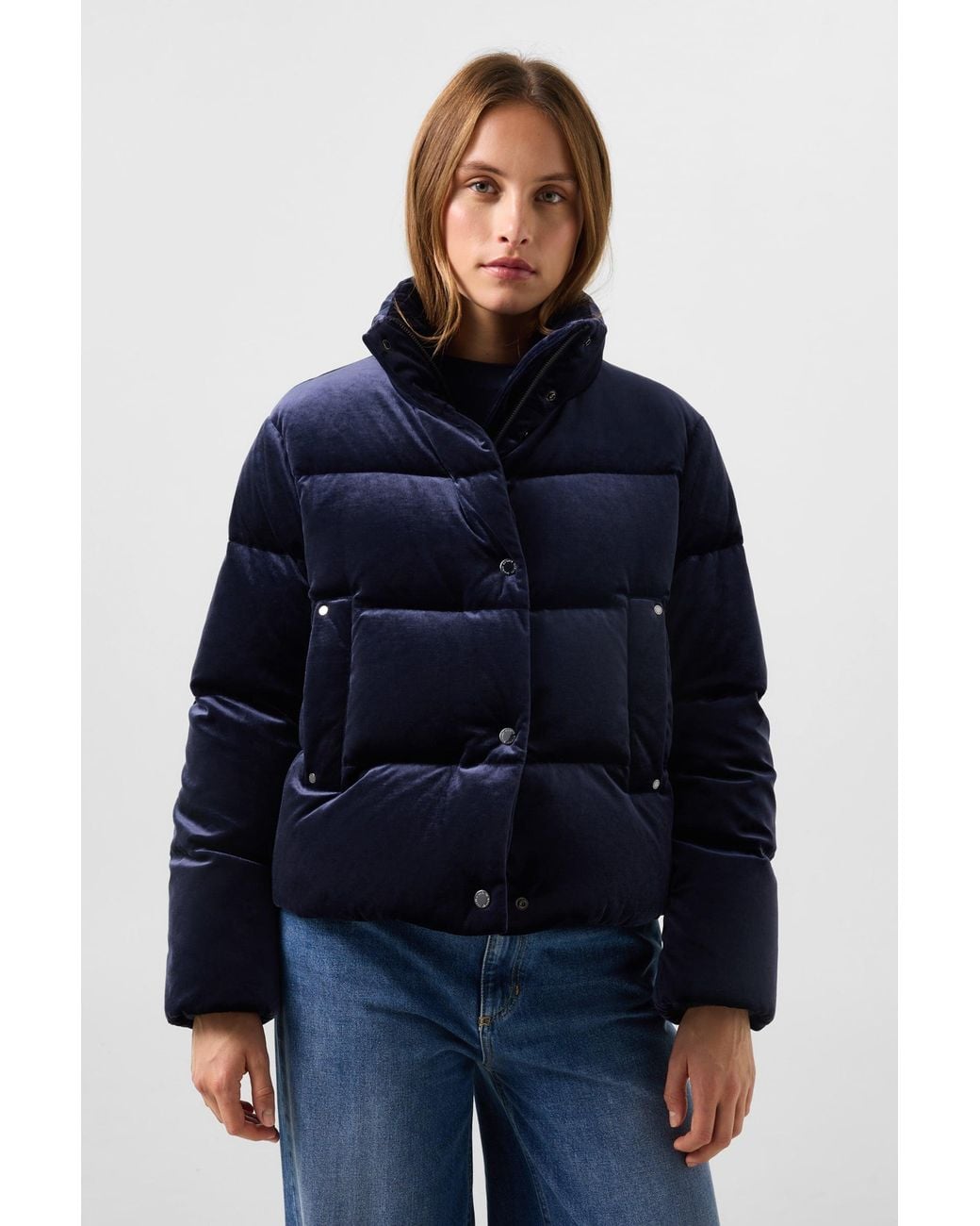 Bogner Blue Oliva Velvet Down Jacket