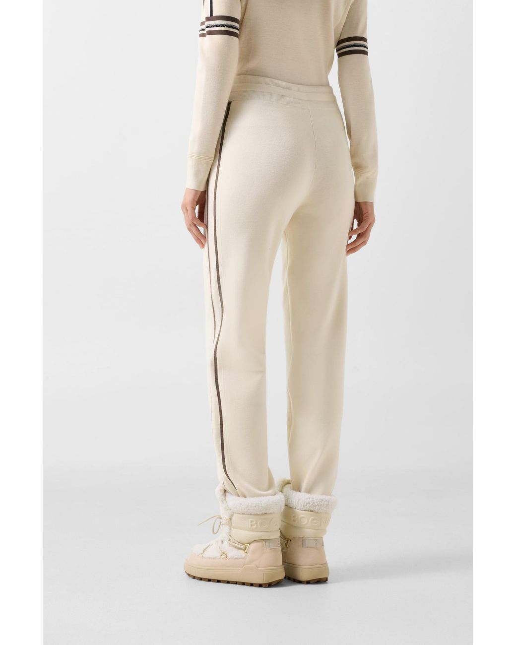 Bogner White Calotta Knitted Trousers For