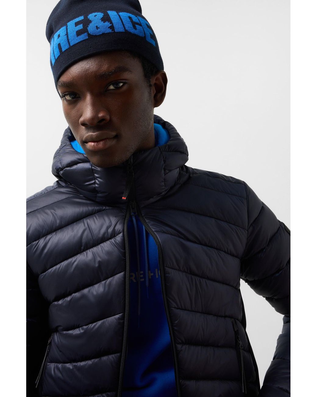 Bogner Fire + Ice Blue Elvis Quilted Jacket for men