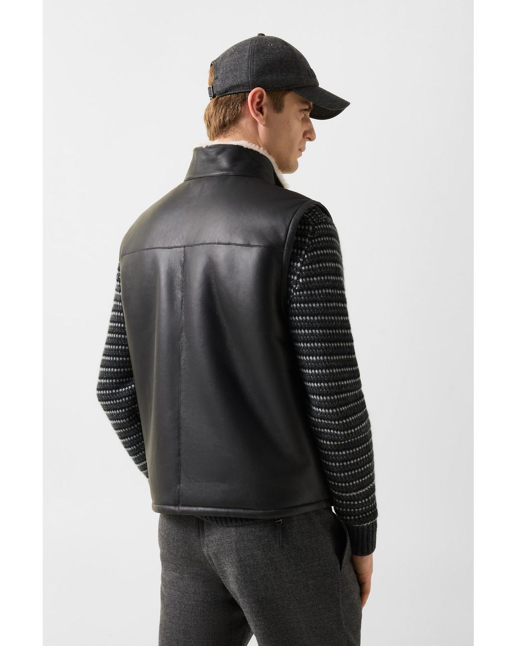 Bogner Black Rosso Lambskin Vest for men