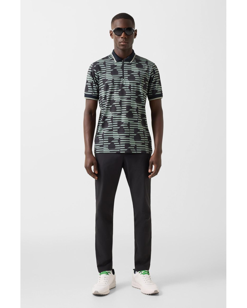 Bogner Black Valentin Functional Short-sleeved Polo Shirt for men