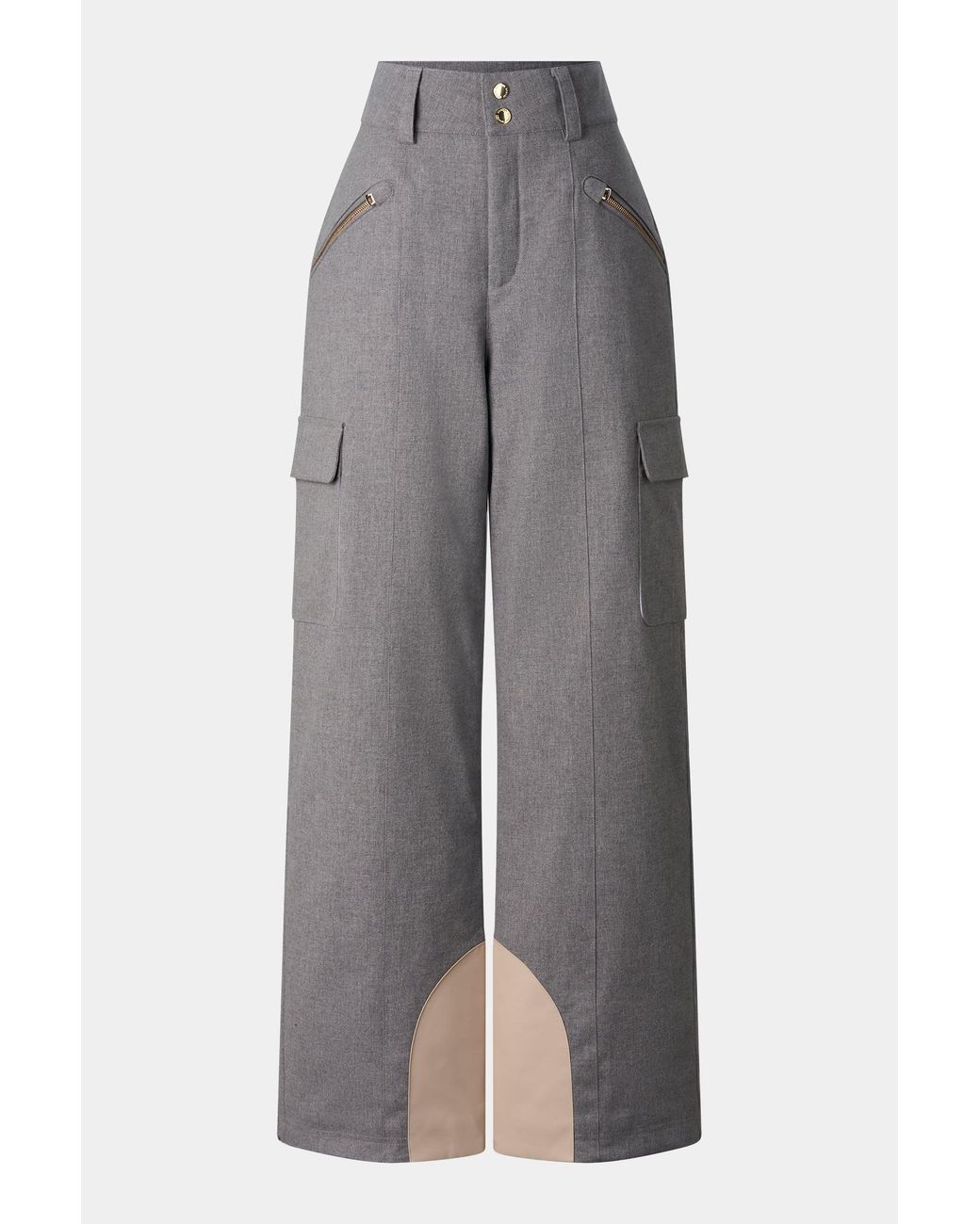 Bogner Gray Lunia Flannel Ski Trousers For
