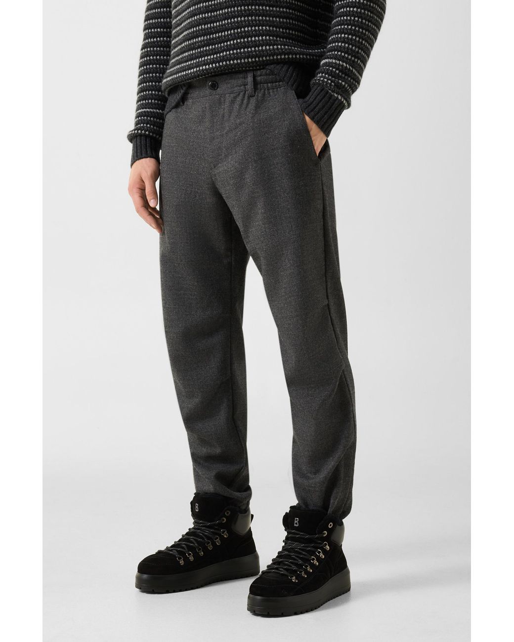 Bogner Black Sergio Virgin Wool Blend Trousers For for men