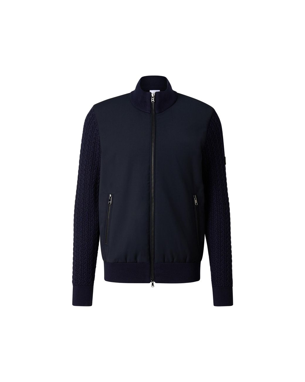 Bogner Blue Zisco Hybrid Wool Knit Jacket For for men