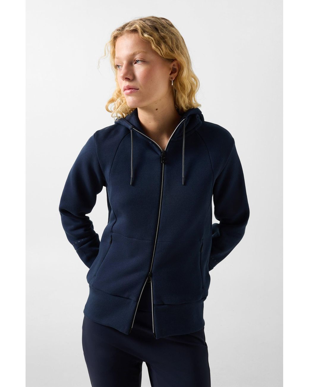 Bogner Fire + Ice Blue Nada Cotton Hoodie Jersey Jacket