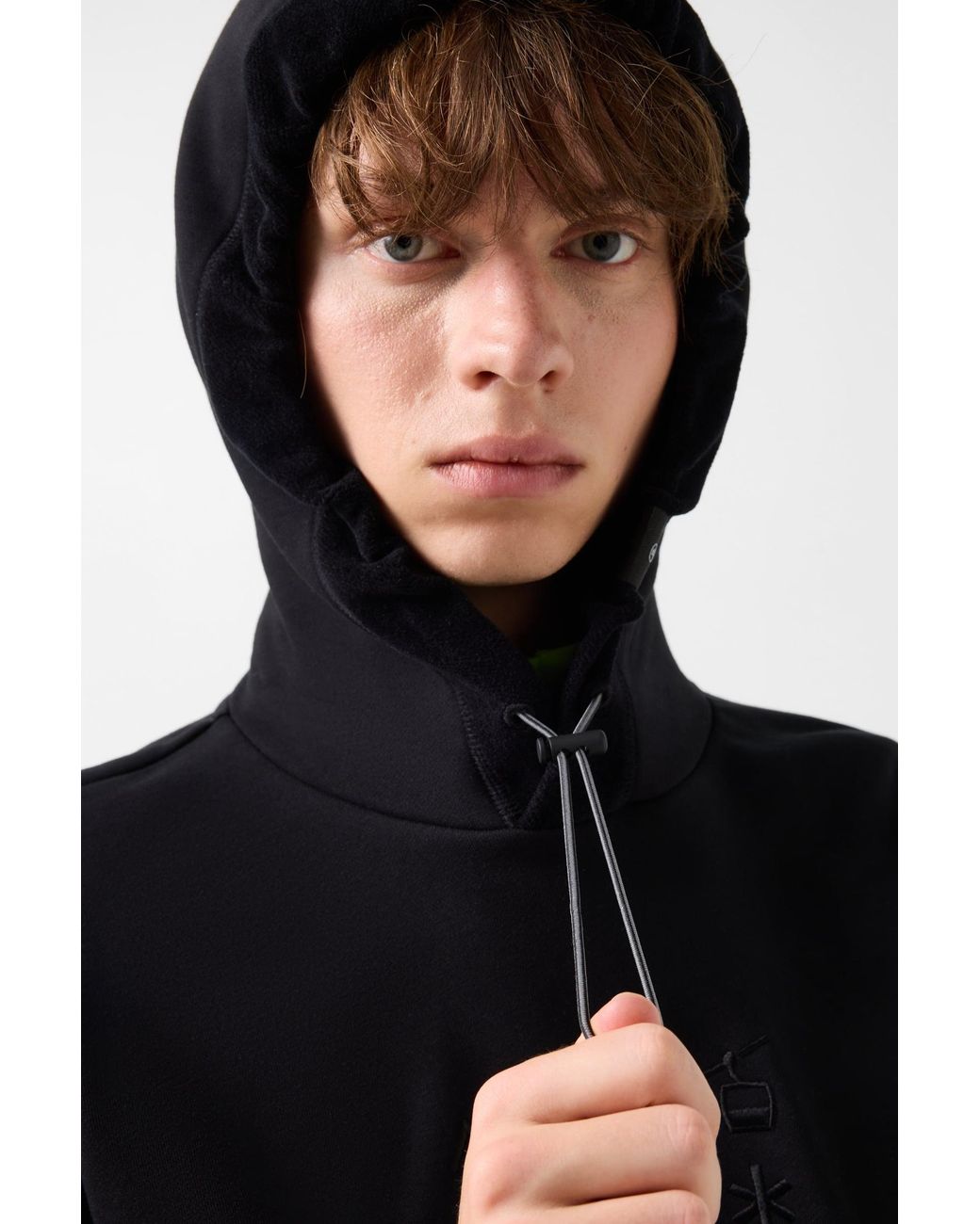 Bogner Fire + Ice Black Kristan Cotton Hoodie for men