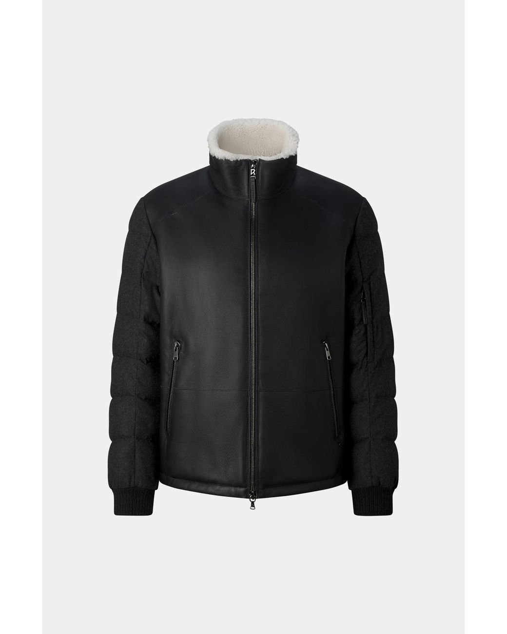 Bogner Black Aleco Quilted Leather Jacket for men