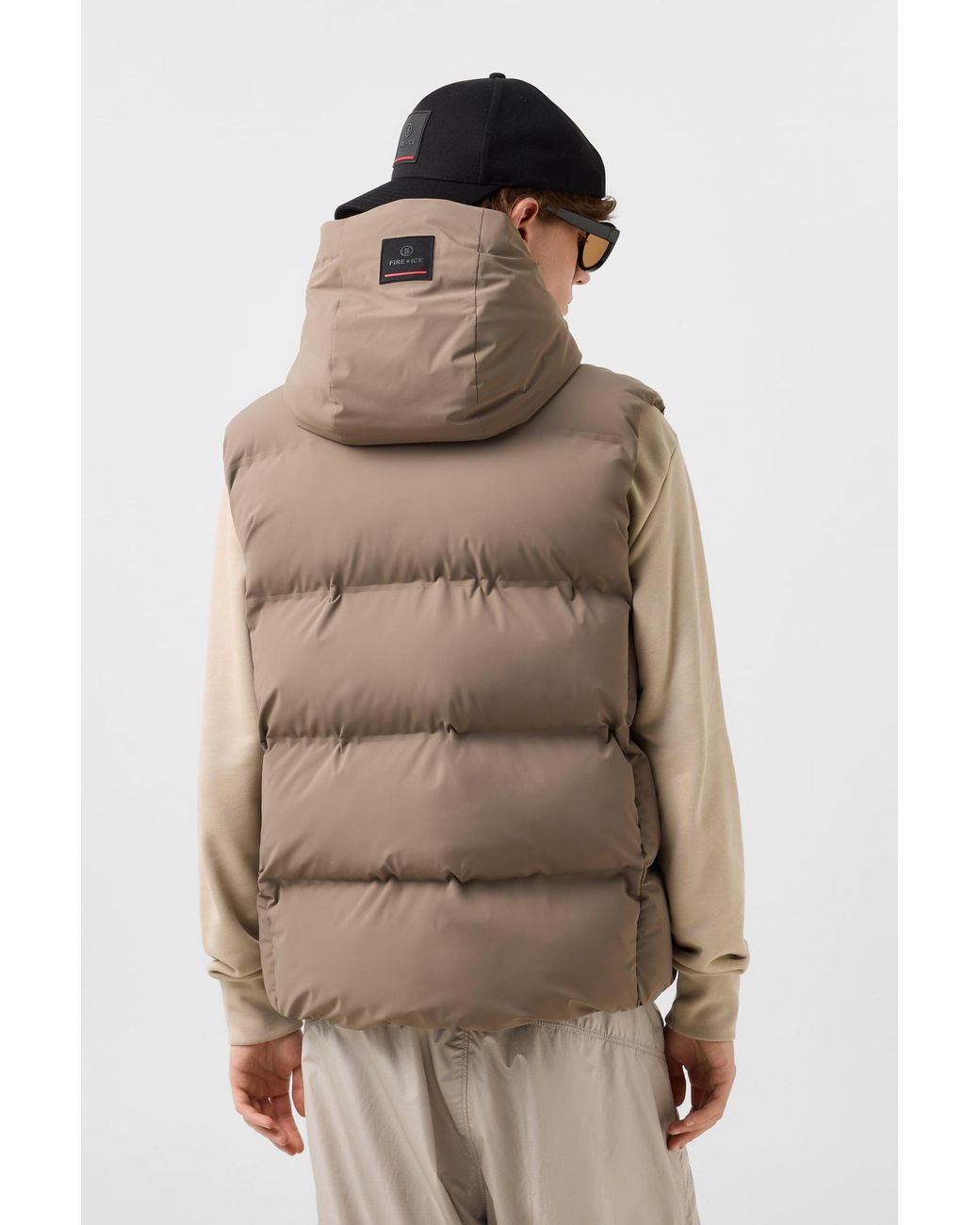 Bogner Fire + Ice Brown Gill Quilted Waistcoat for men