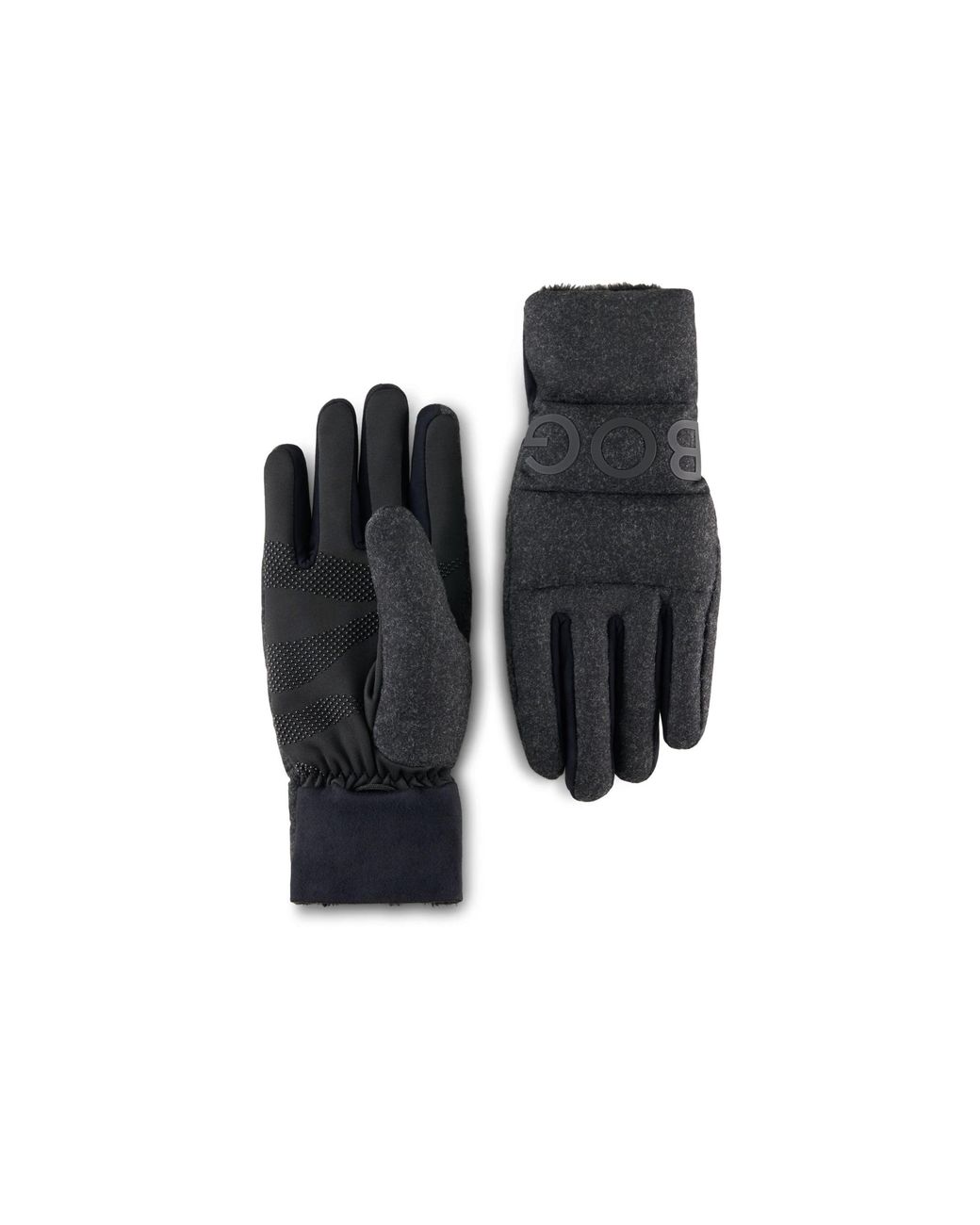 Bogner Black Walker Gloves for men