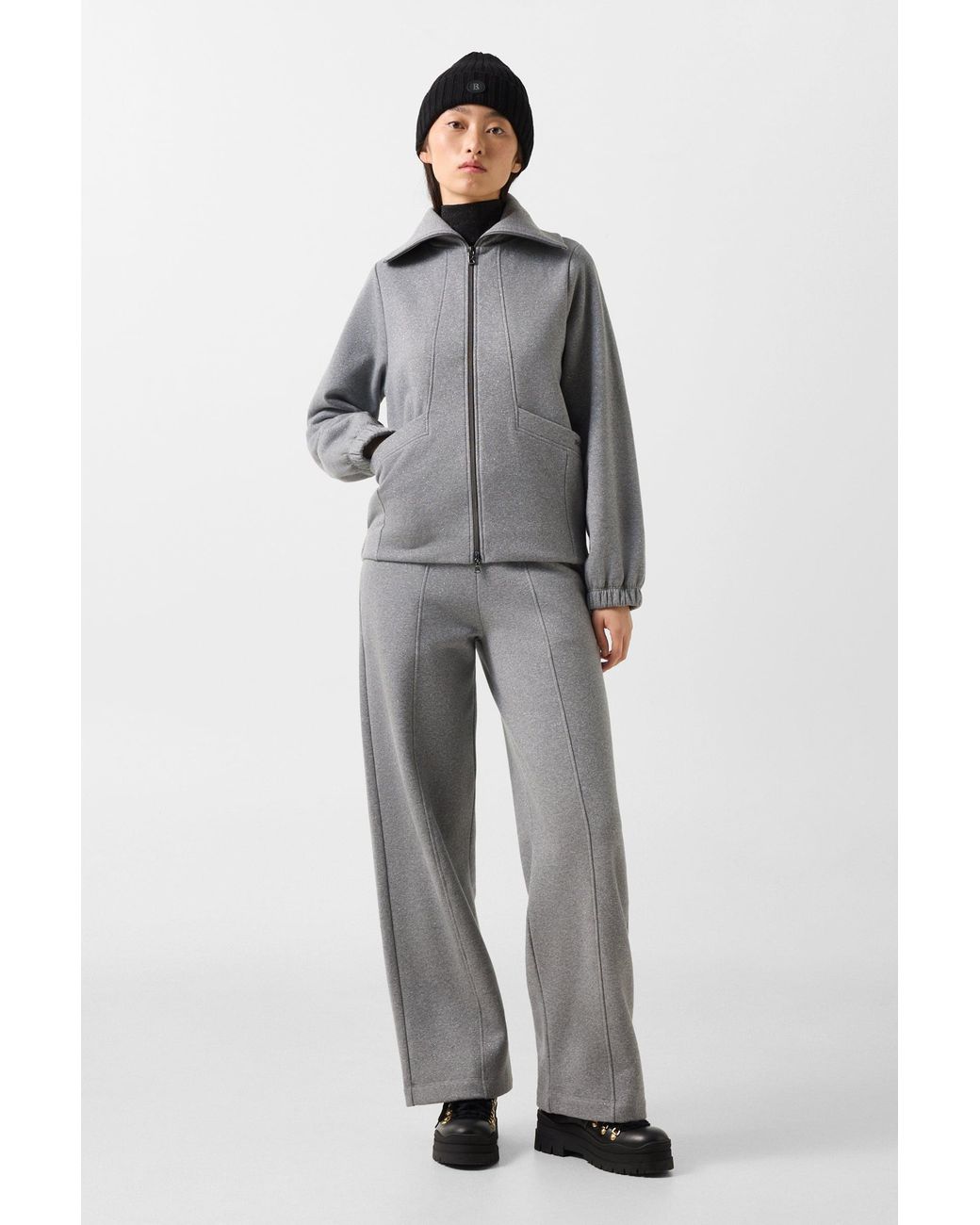 Bogner Gray Tasha Jersey Jacket For