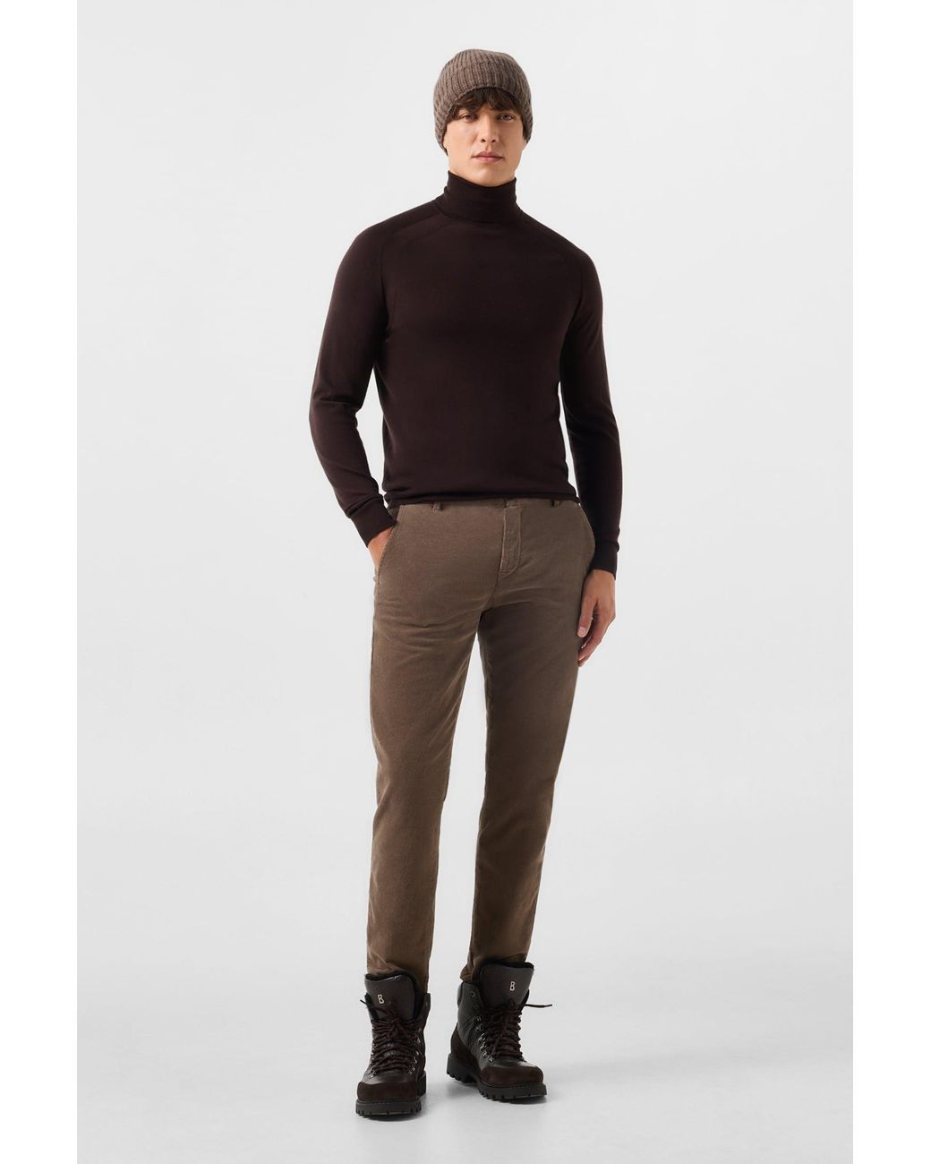 Bogner Brown Riley Casual Corduroy Pants for men
