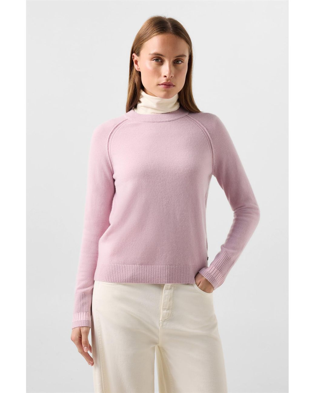 Bogner Pink Vanessa Pure New Wool Cashmere Sweater