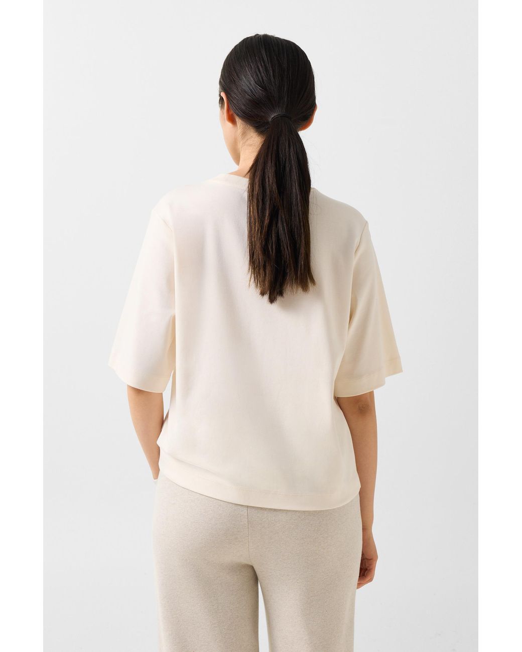 Bogner Natural Dorothy Cotton T-Shirt For