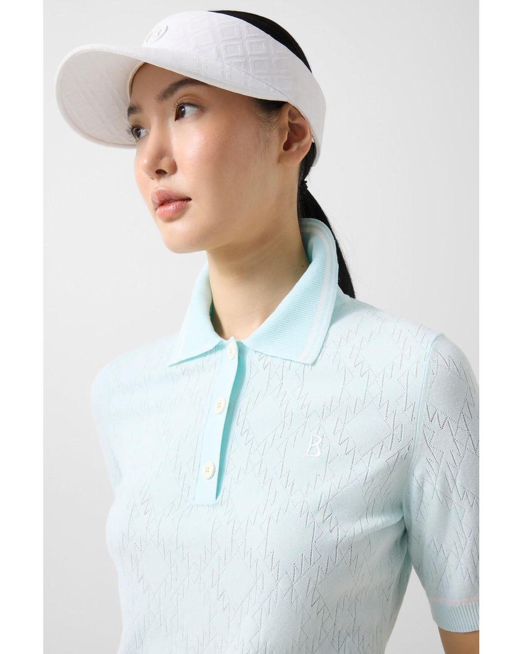 Bogner Blue Mandy Knitted Polo Shirt For