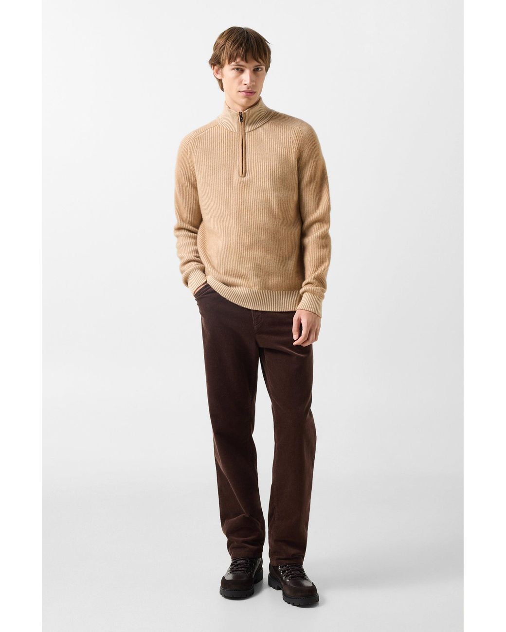 Bogner Natural Dwayne Virgin Wool And Cashmere Turtleneck for men