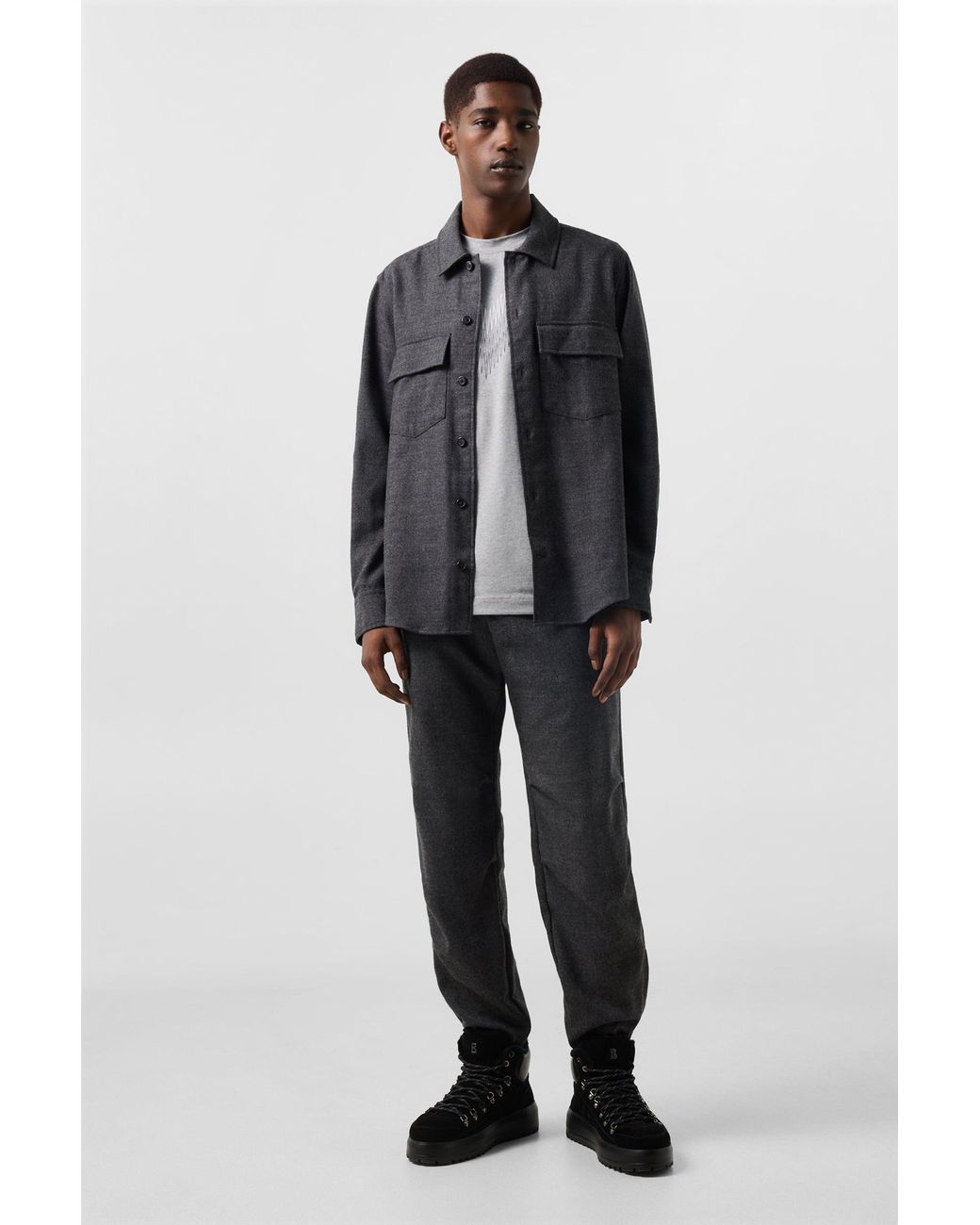 Bogner Black Heiko Virgin Wool Shirt for men