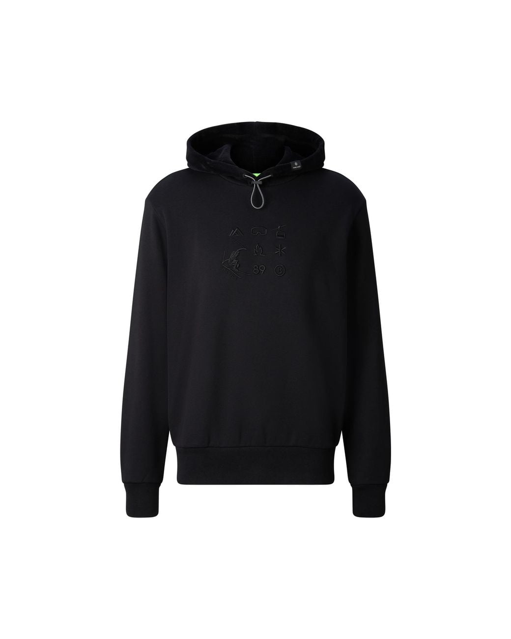 Bogner Fire + Ice Black Kristan Cotton Hoodie for men