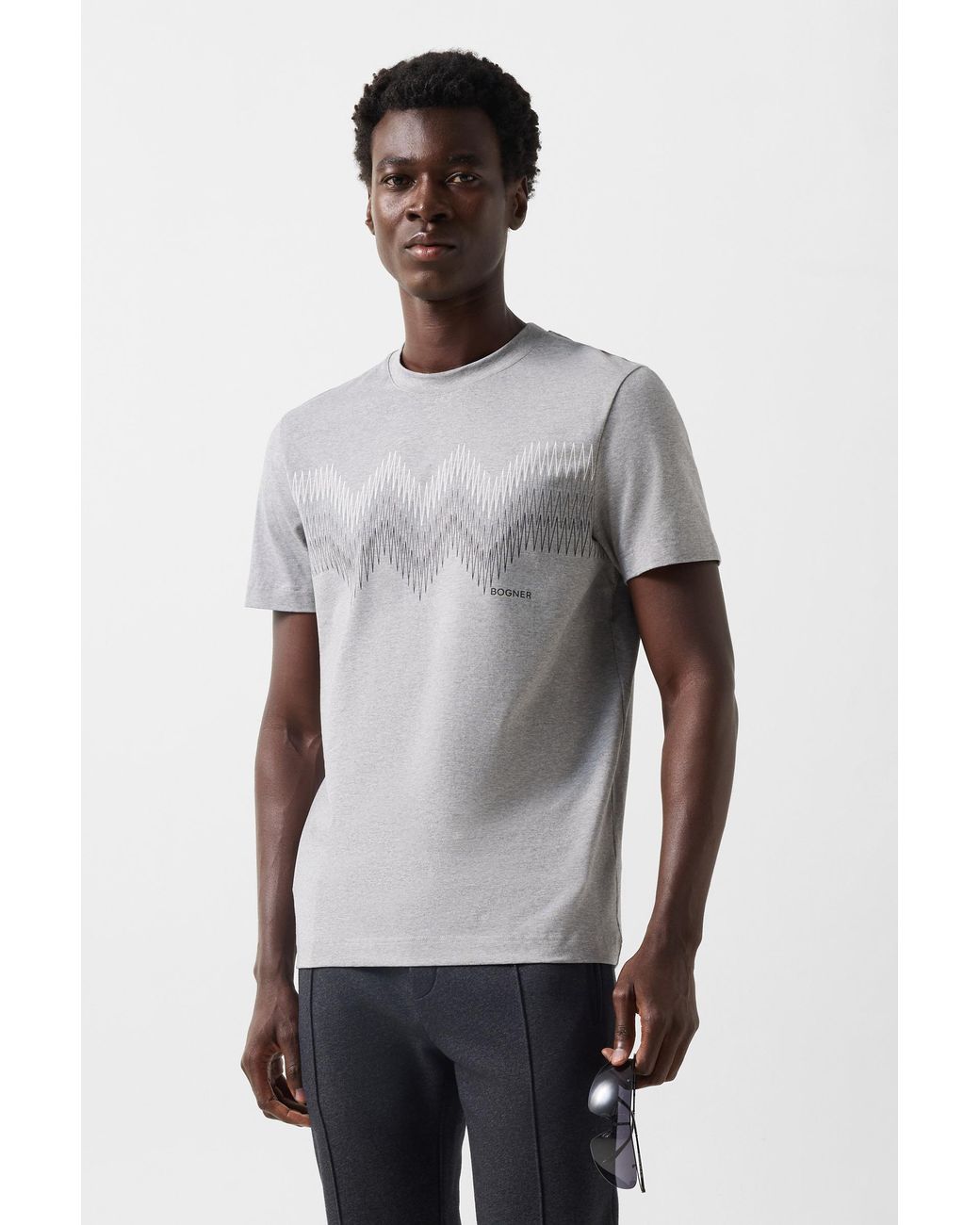 Bogner Gray Ryan Cotton-Blend T-Shirt For for men