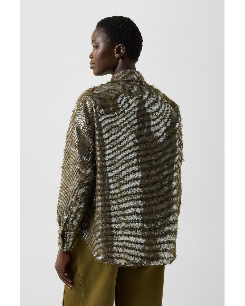 Bogner Green Florence Sequinned Shirt Blouse