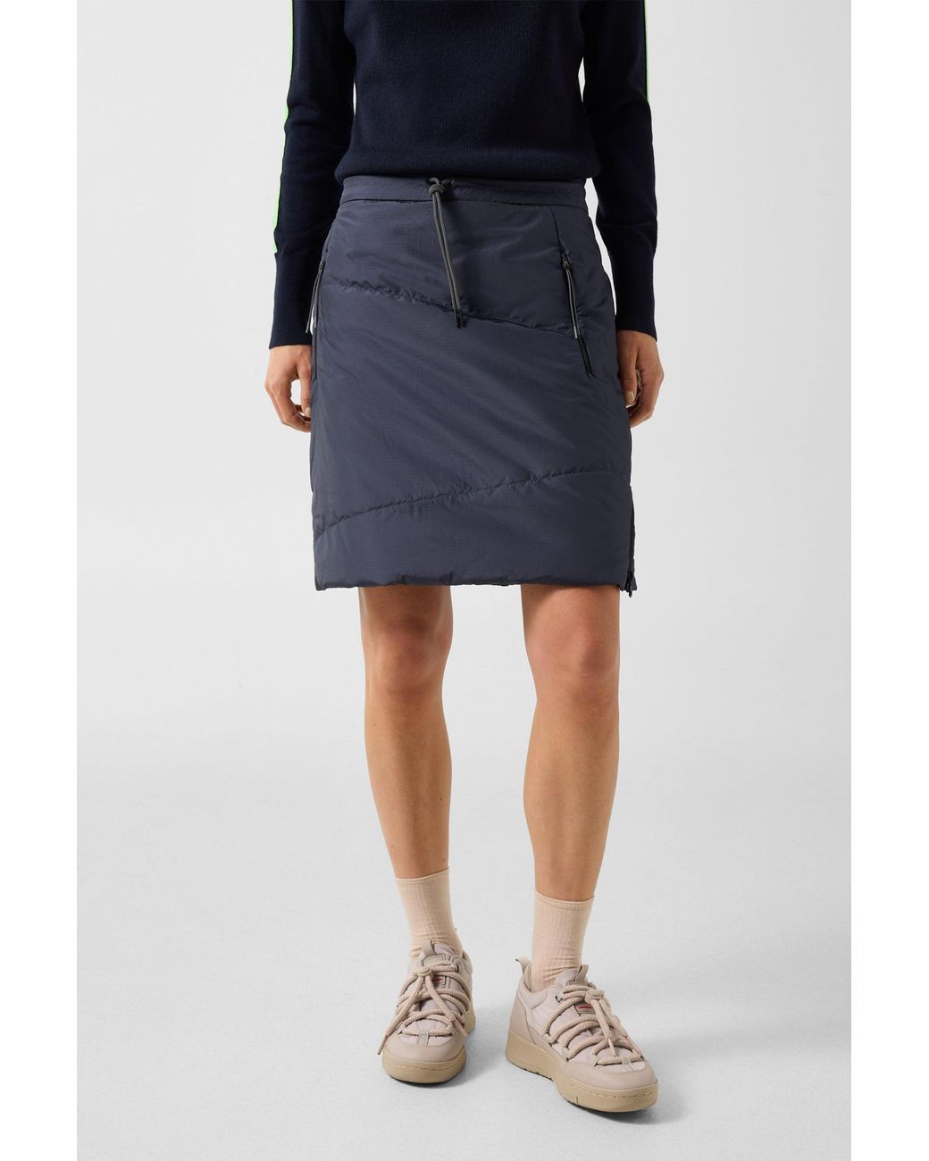 Bogner Fire + Ice Blue Belva Functional Quilted Skirt