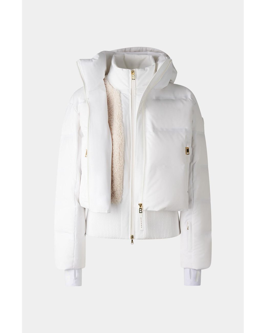 Bogner White 2-in-1 Down Ski Jacket Suri