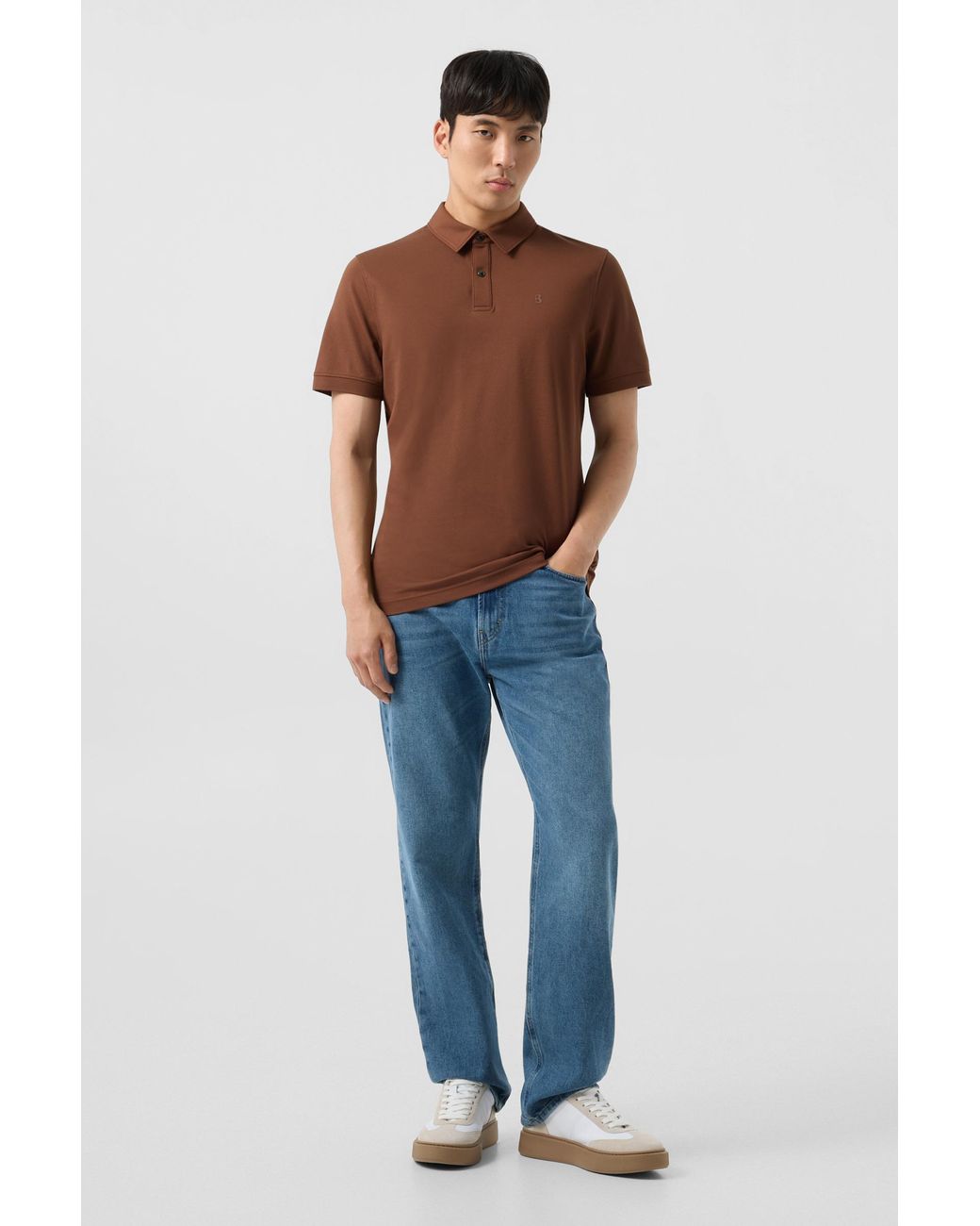 Bogner Brown Timo Piqué Polo Shirt for men