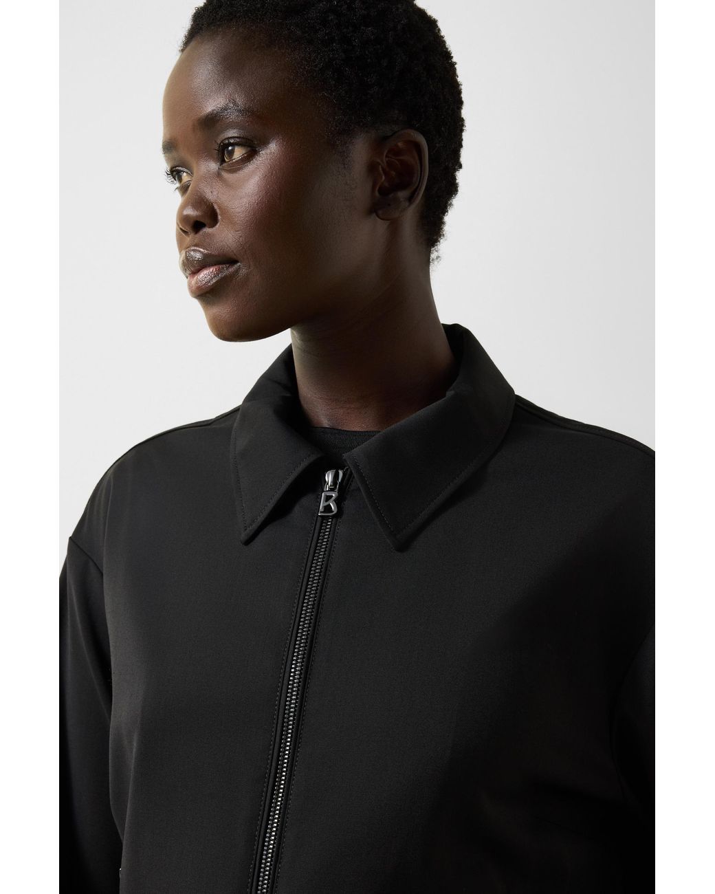 Bogner Black Elody Virgin Wool Blouse