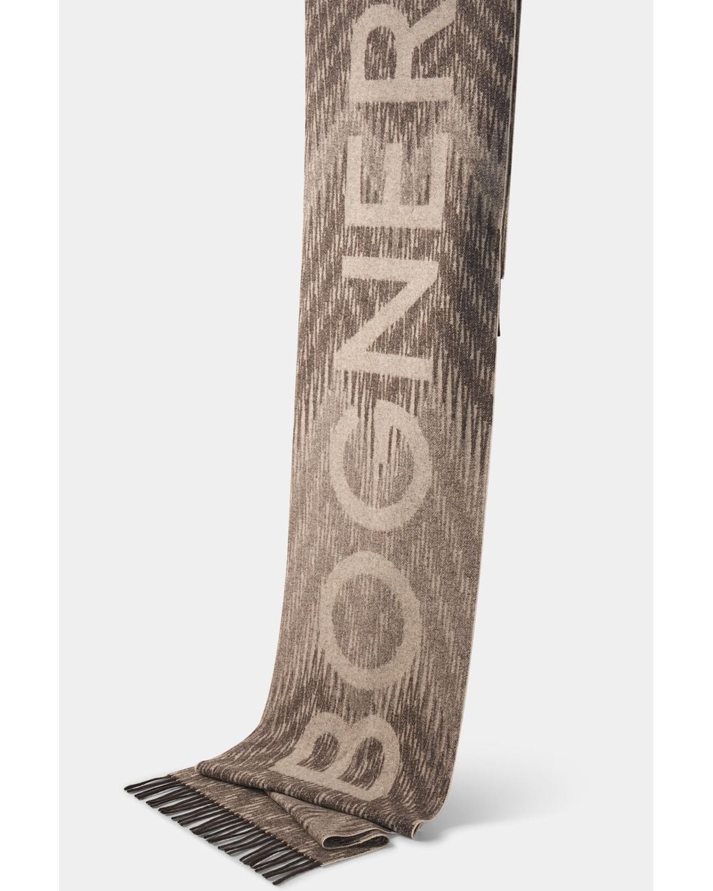 Bogner Brown Wool Scarf for men