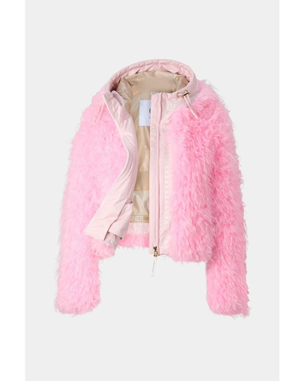 Bogner Pink Kela Faux Fur Ski Jacket