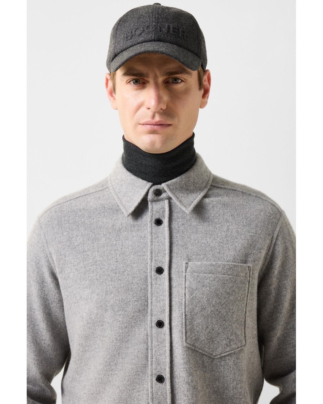Bogner Gray Benji Cashmere Shirt for men