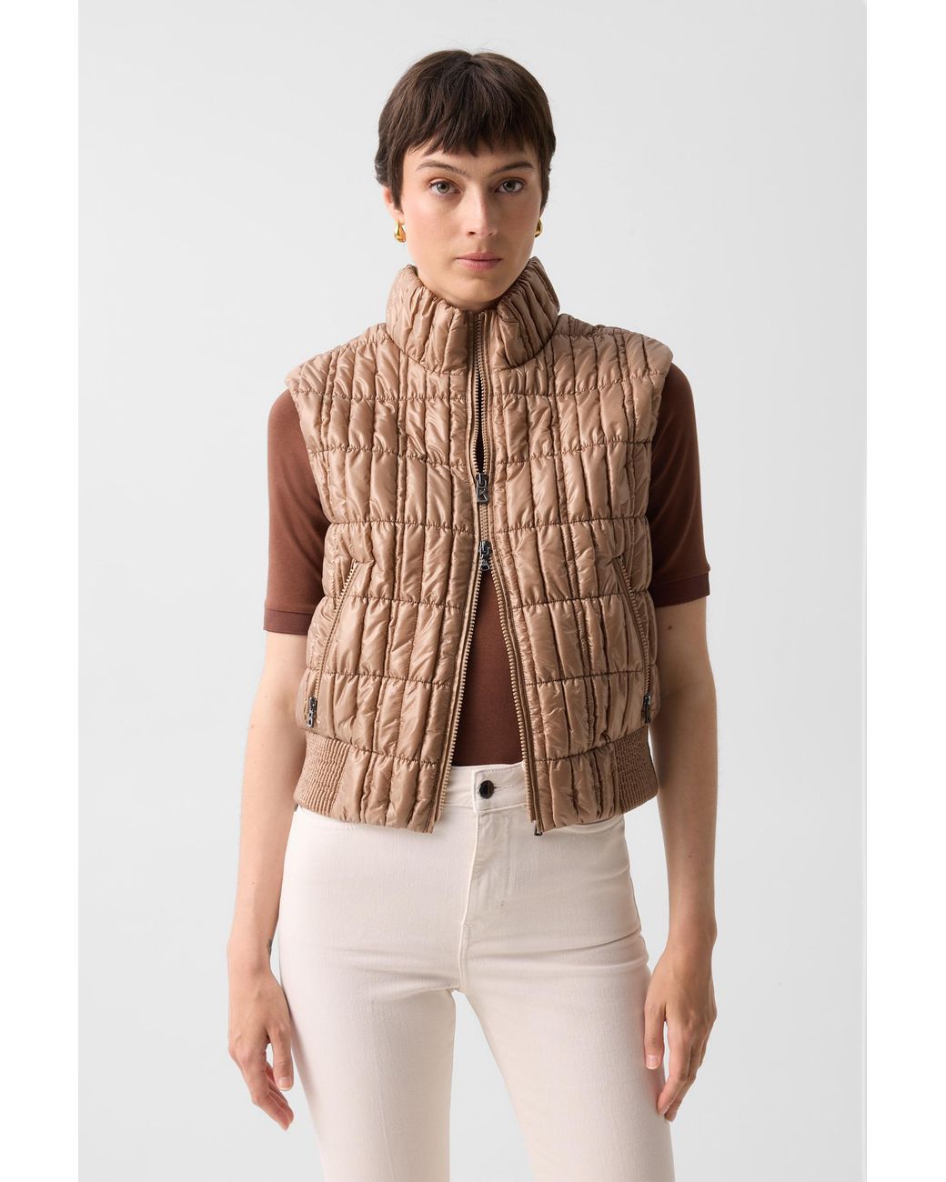 Bogner Brown Sally Quilted Waistcoat