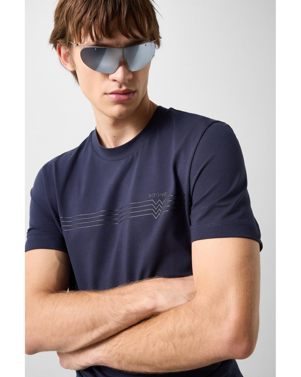 Bogner Blue Ryan Cotton-Blend T-Shirt For for men