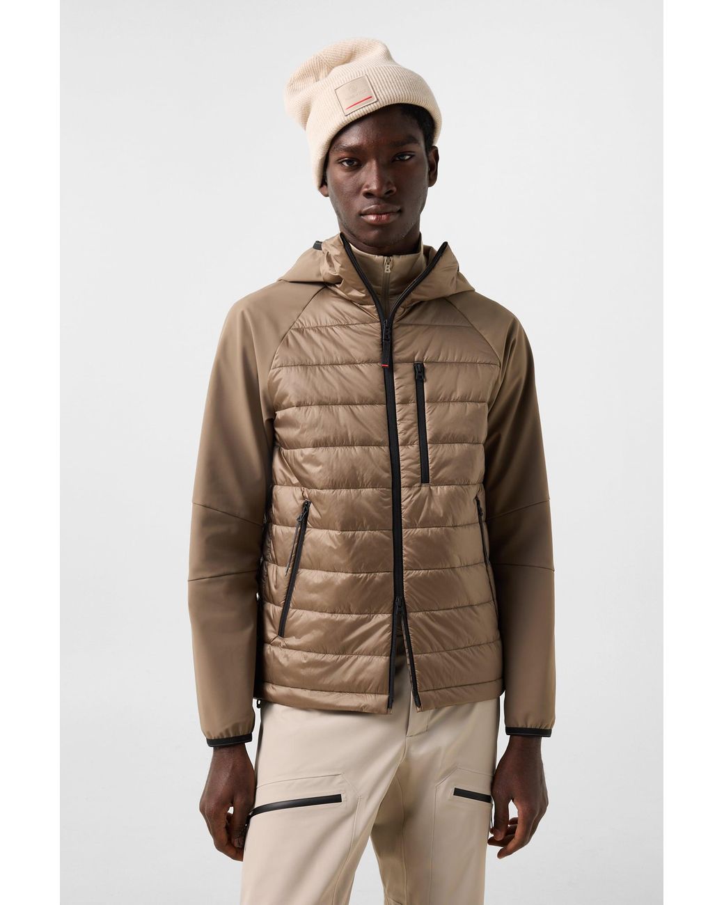 Bogner Fire + Ice Brown Anian Softshell Quilted Jacket for men