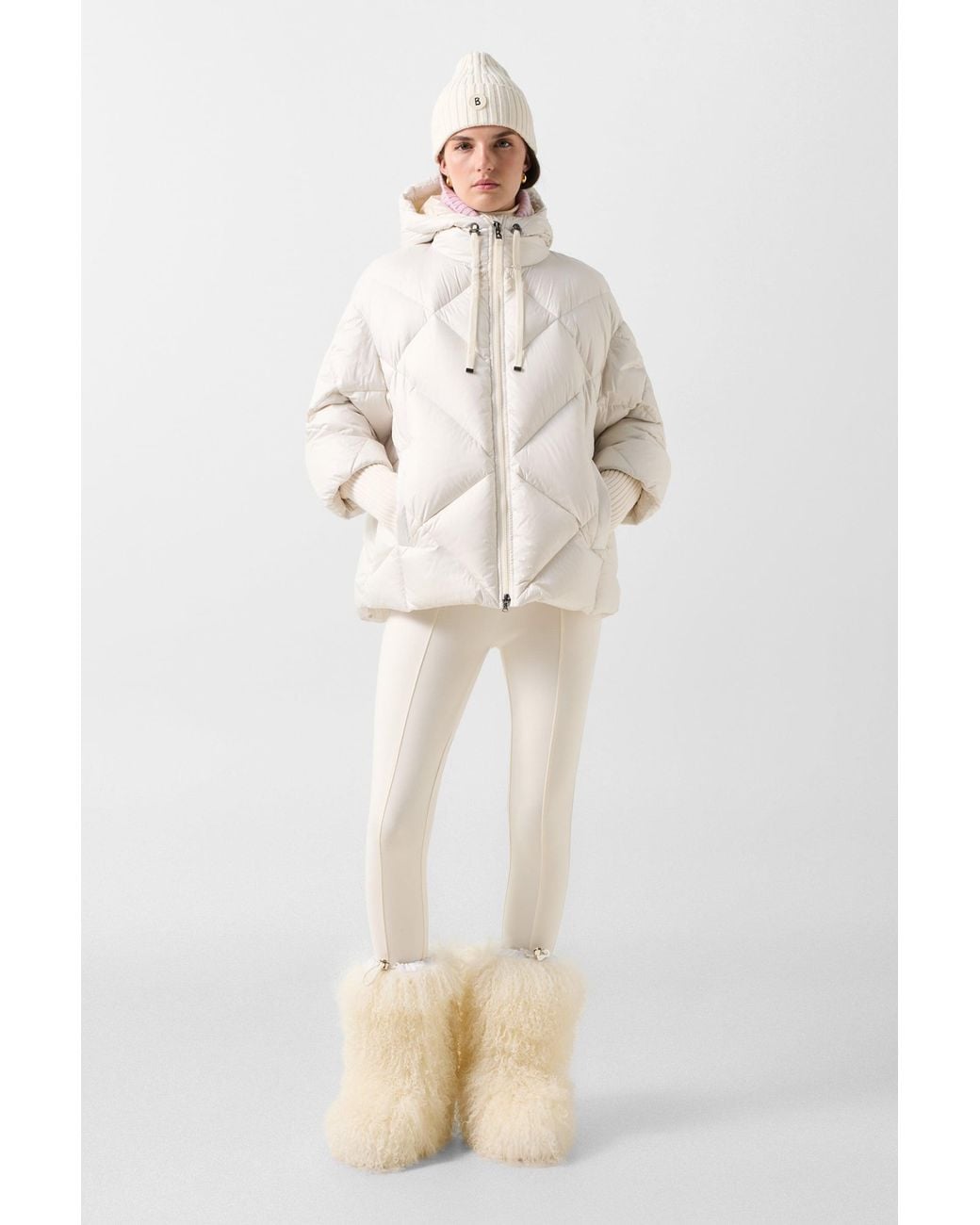 Bogner White Sheryl Down Jacket For