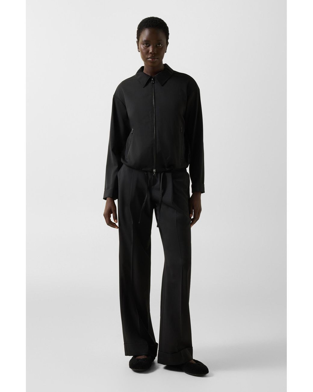 Bogner Black Elody Virgin Wool Blouse