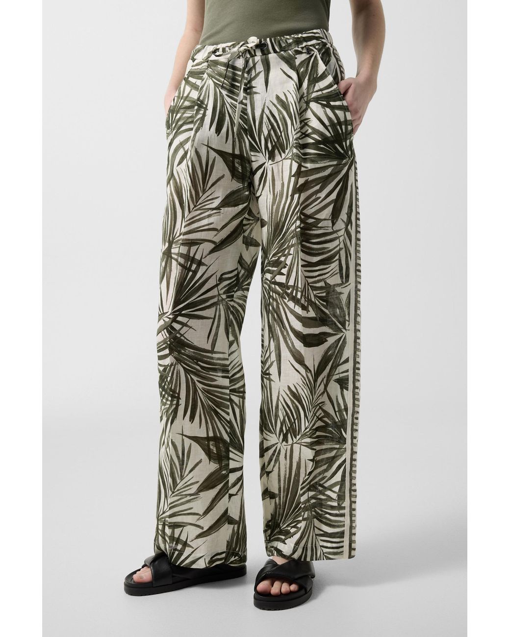 Bogner Green Linen Trousers Gina