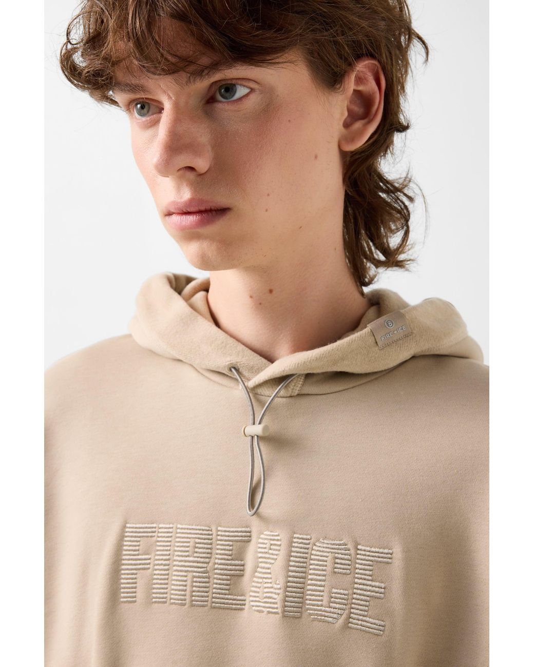 Bogner Fire + Ice Natural Kristan Cotton Hoodie for men