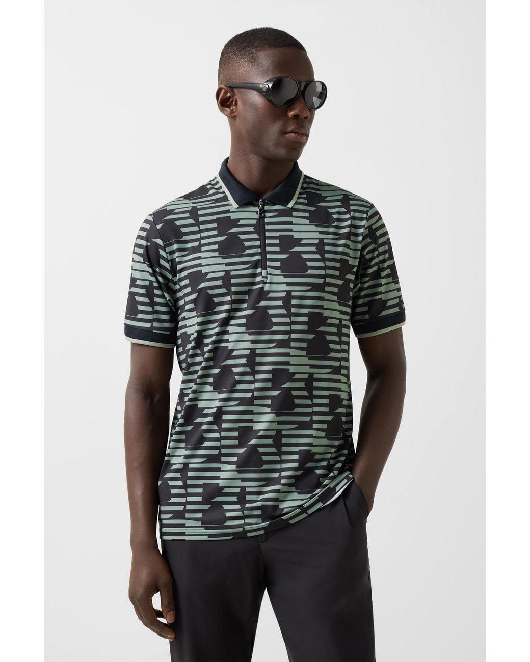 Bogner Black Valentin Functional Short-sleeved Polo Shirt for men