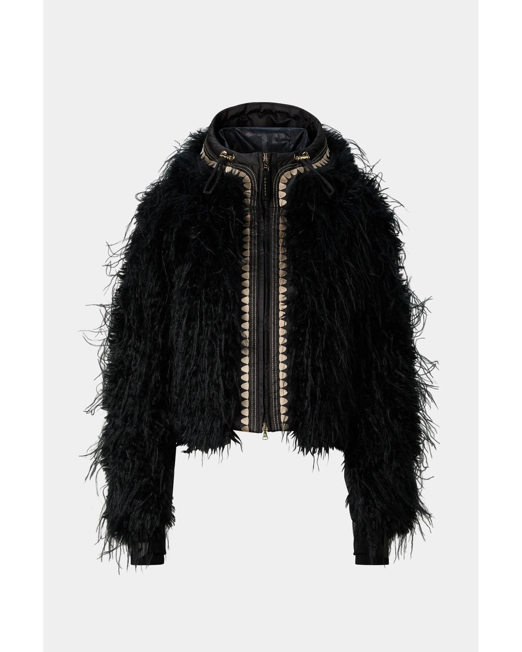 Bogner Black Kela Faux Fur Ski Jacket