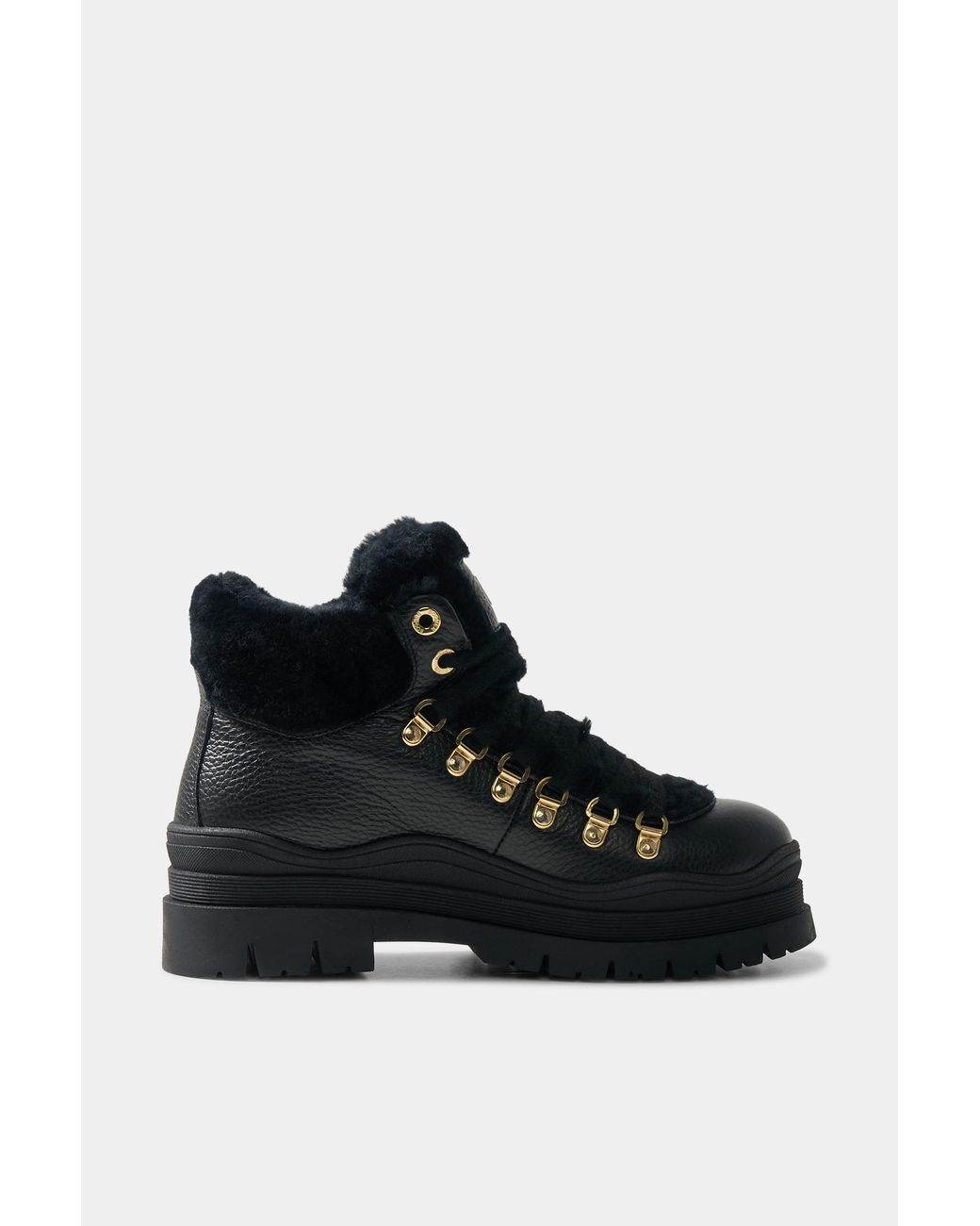 Bogner Black Lace-up Boots, Arosa