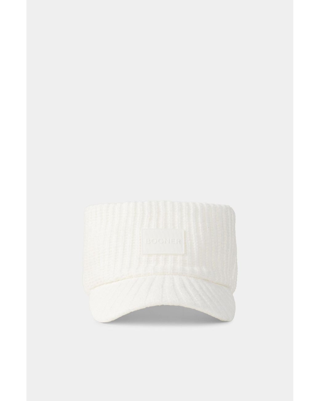 Bogner White Tessie Knitted Visor